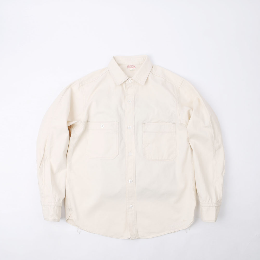 [Union Special Overalls]Work Shirt&quot;DIAMOND CRAKER&quot;(Raw White)