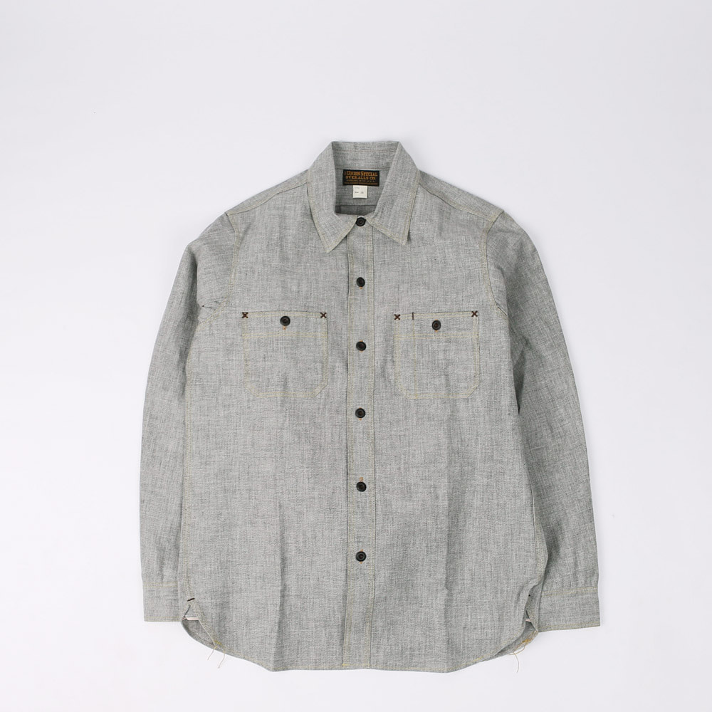 [UNION SPECIAL OVERALLS]Work Shirt&quot;NEAL&quot;(White Pepper)(RESTOCK)