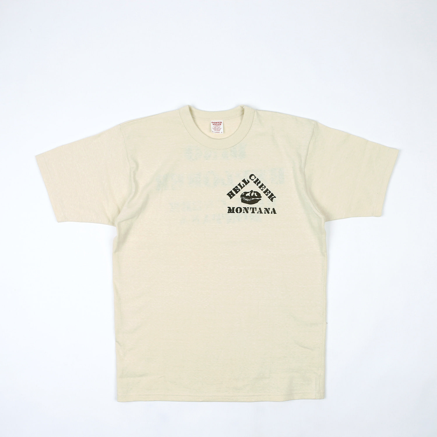[Power Wear]Short Sleeve T-Shirt&quot;DINO EXPLORER&quot;(Straw Cream)