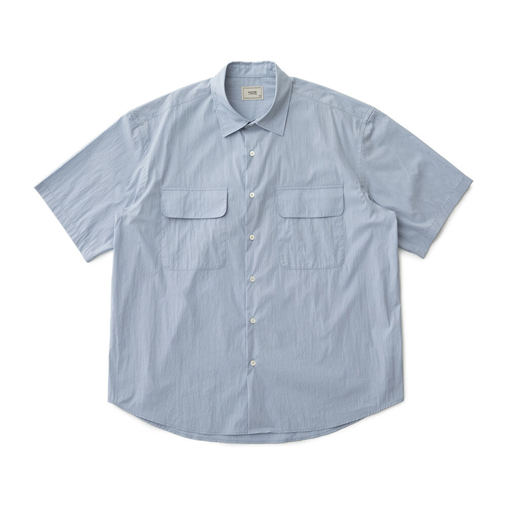 A/O 21SS Volume Short-sleeve Shirt ( USA COTTON ) (Hazy Sky)