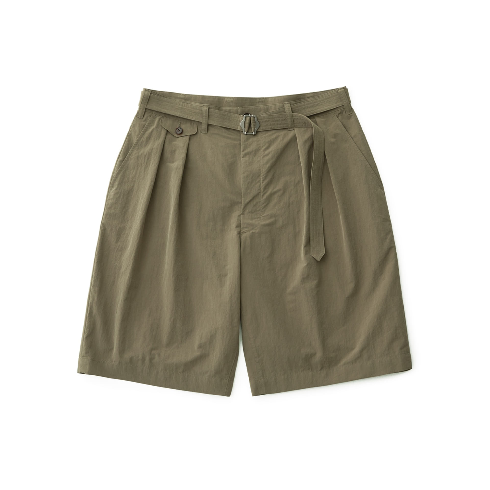 A/O 21SS Hemingway Belted Shorts (Olive Branch)