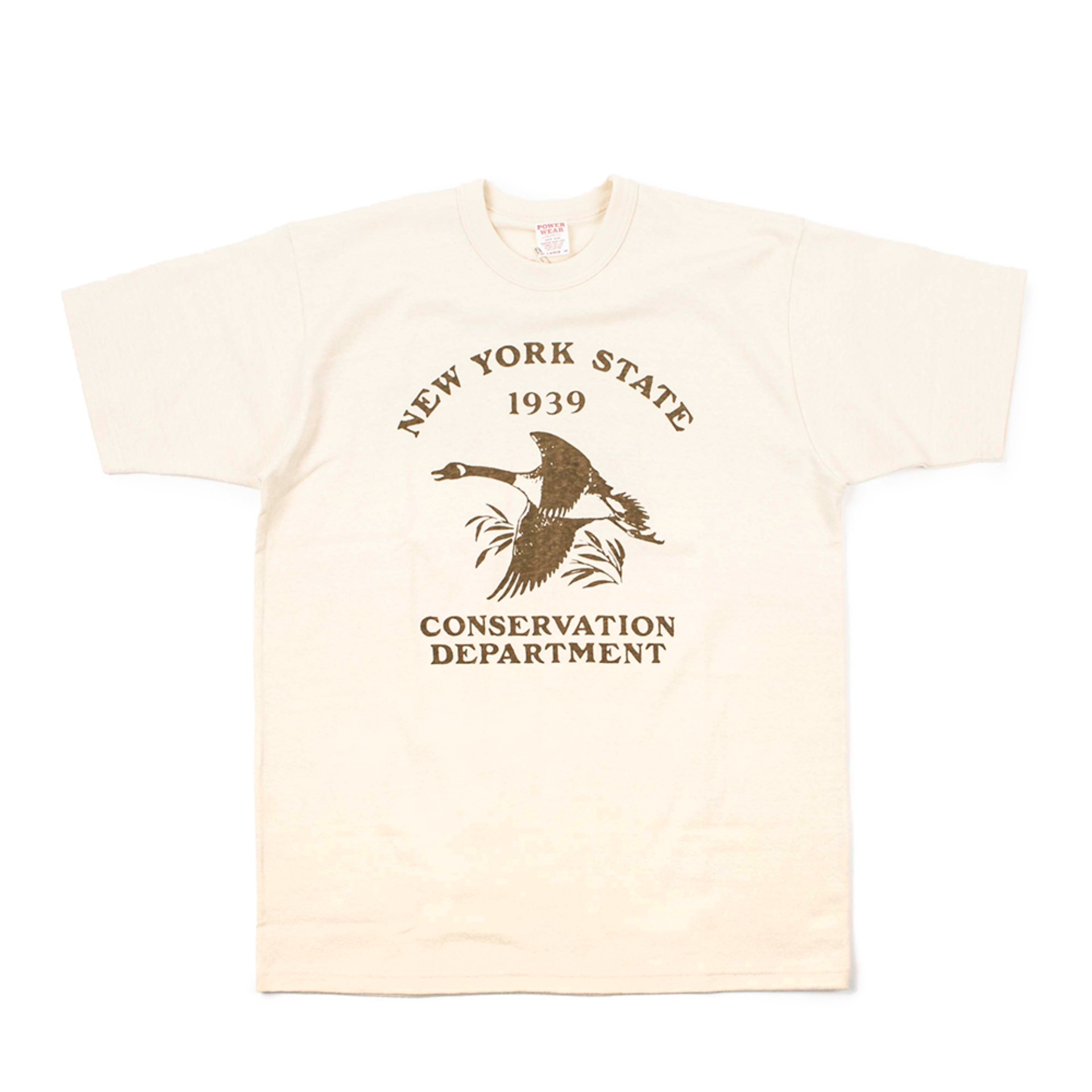 [Power Wear]Set In Sleeve T-shirt &quot;1939 The H.H. KIFFE Co.&quot;(Straw Cream)