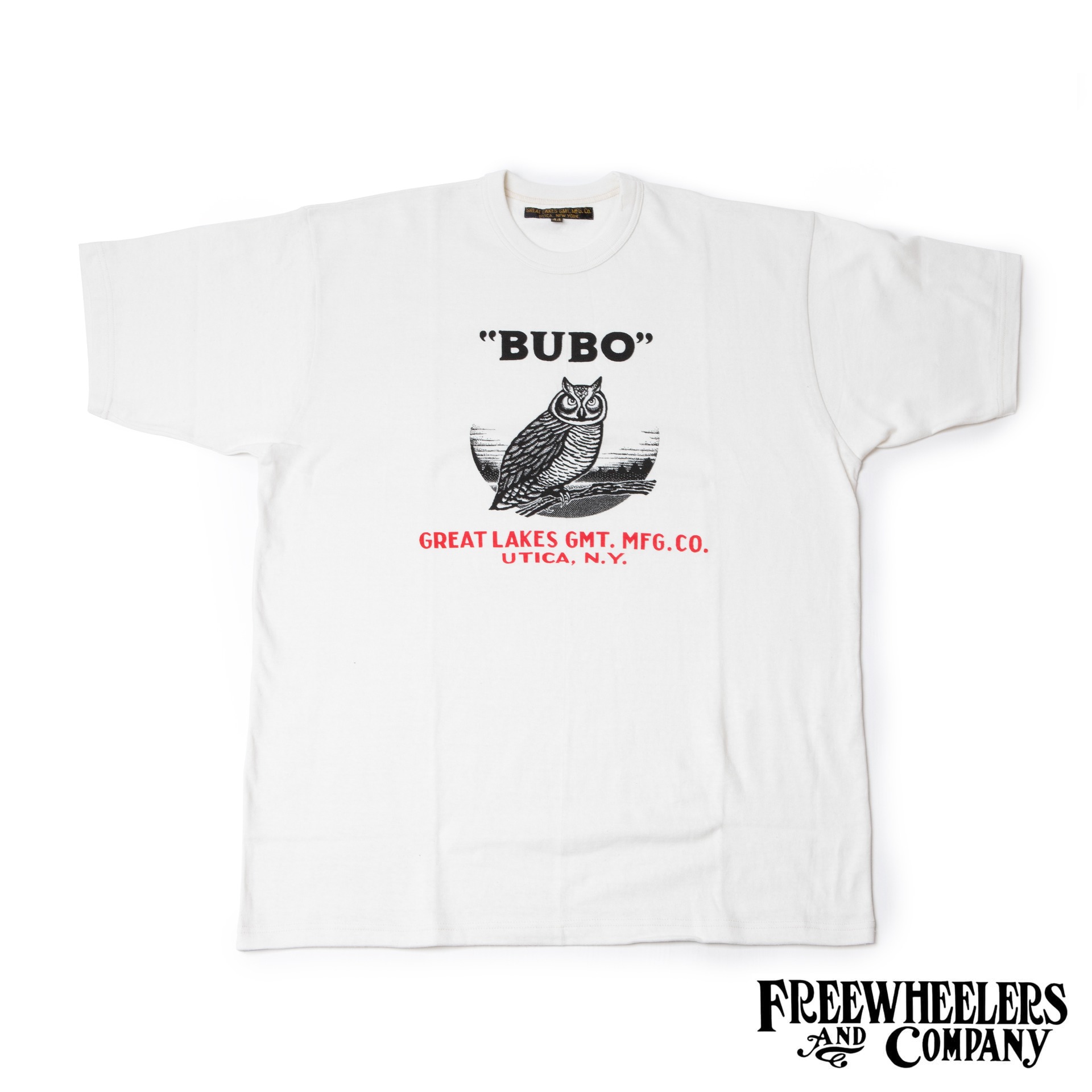 [GREAT LAKES GMT. MFG. Co.] Short Sleeve Tee &quot;BUBO &quot; (Off White)