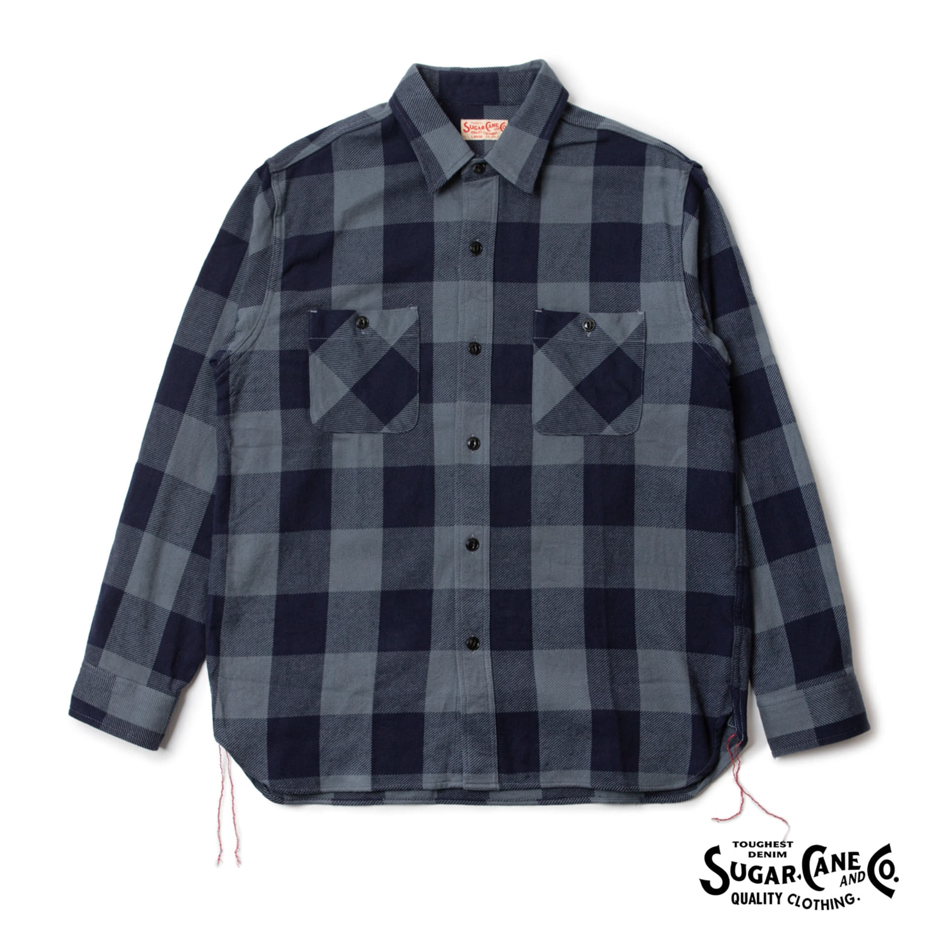  SC28952 Buffalo Check L/S Flannel Work Shirts  (Gray)