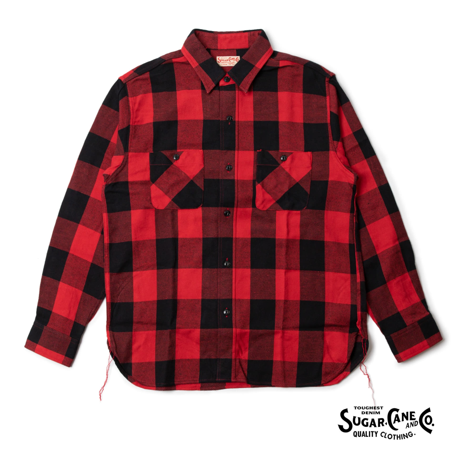  SC28952 Buffalo Check L/S Flannel Work Shirts  (Red)