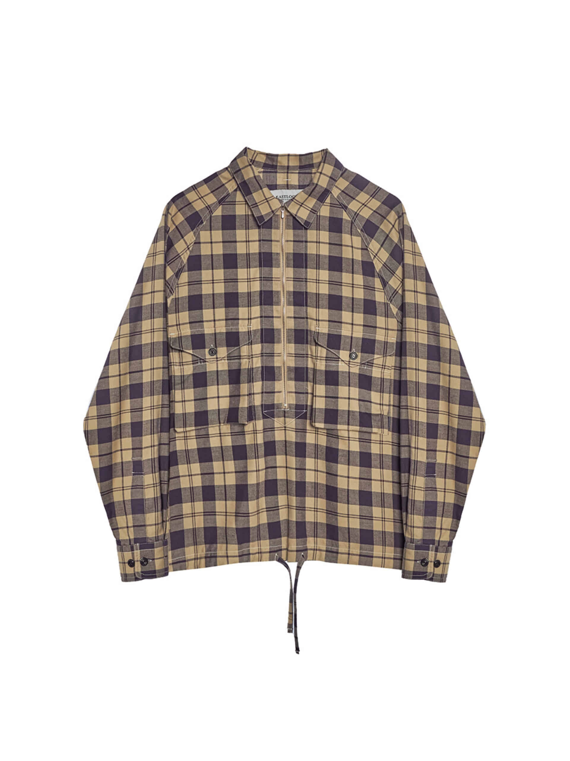 SCOUT PULLOVER SHIRT (Purple &amp; Ivory Check)