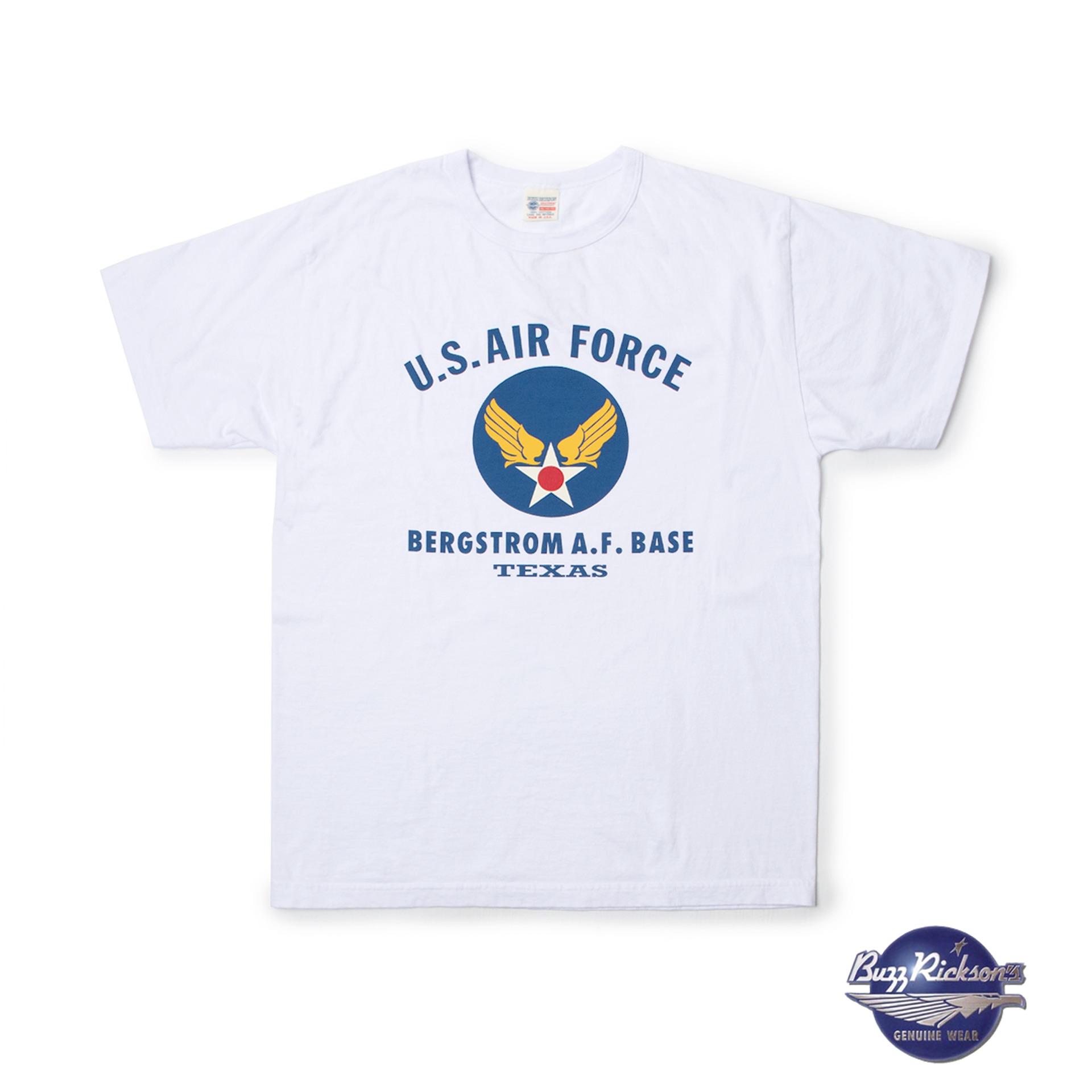 LOOPWHEEL S/S MILITARY TEE &quot;U.S. AIR FORCE&quot; (White)