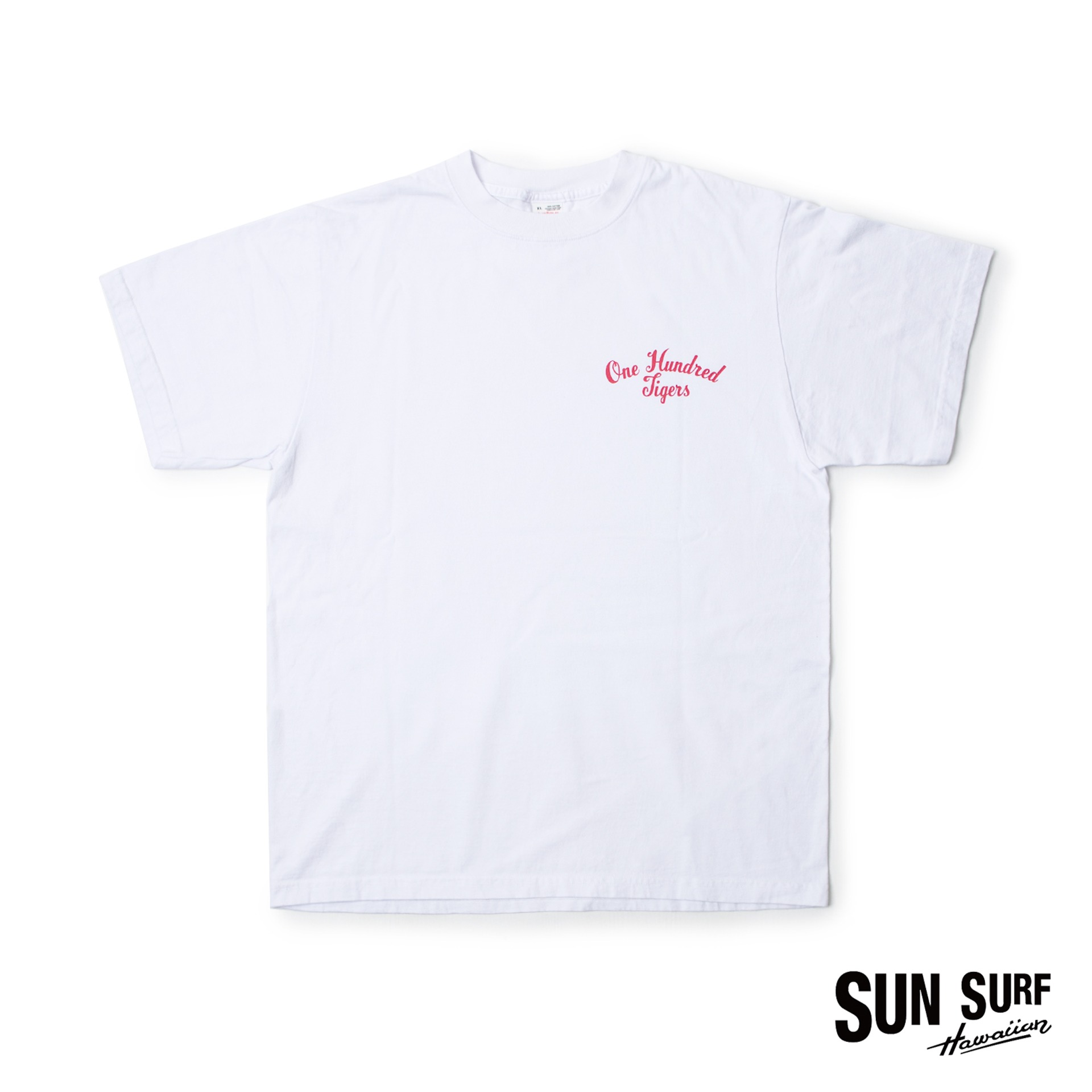 (RESTOCK)  LOOPWHEEL S/S T-SHIRT  &quot;ONE HUNDRED TIGERS&quot; (White)