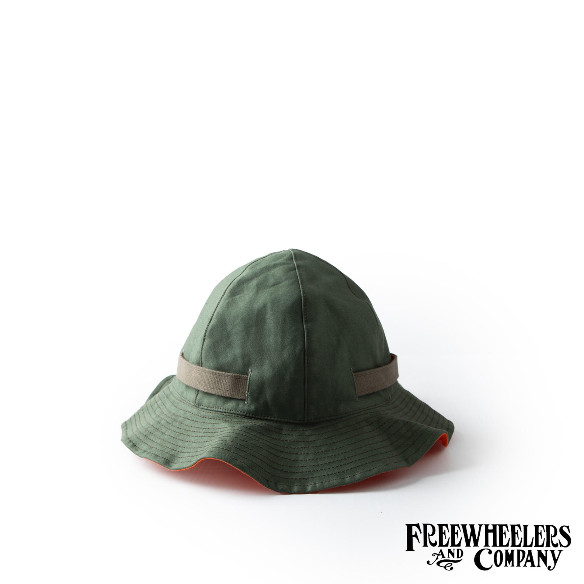  [UNION SPECIAL OVERALLS]  U.S.ARMY SUN HAT   &quot;HAT, REVERSIBLE, SUN&quot; (Olive Green x Indian Orange)
