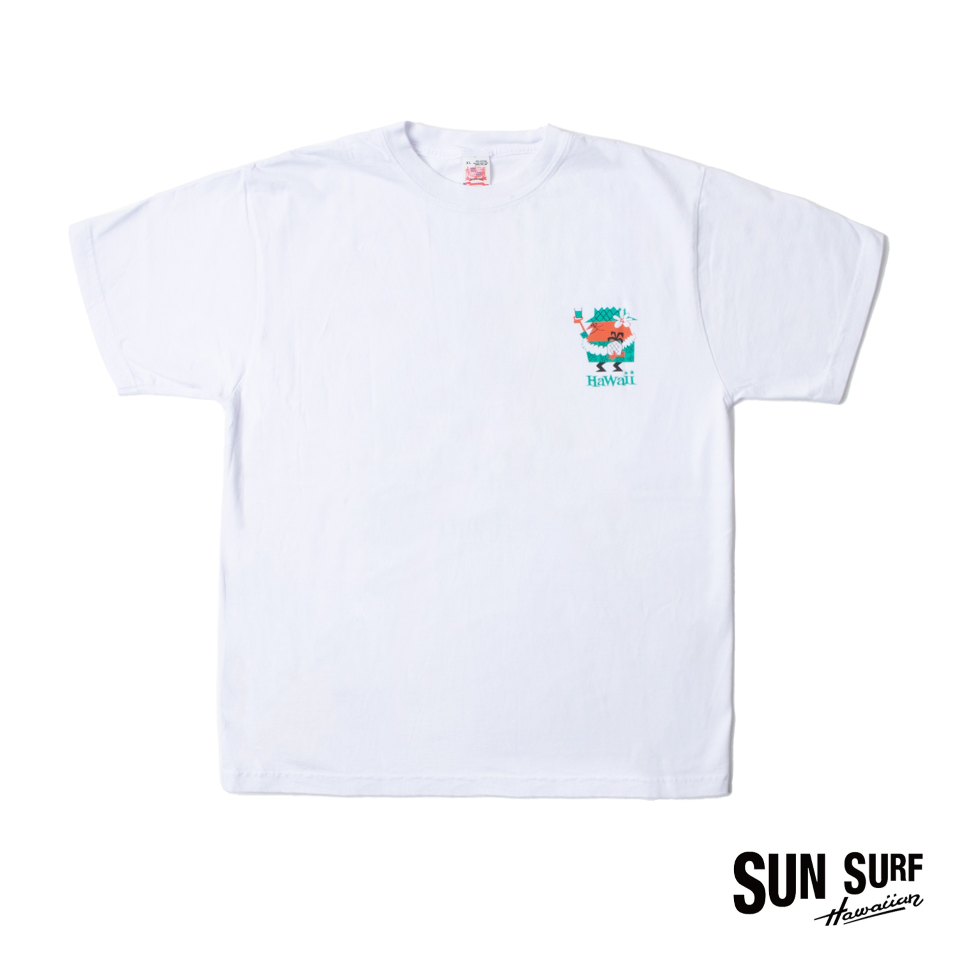 S/S T-SHIRT  &quot;HAWAII MAP&quot;  BY RYOHEI YANAGIHARA with MOOKIE (White)
