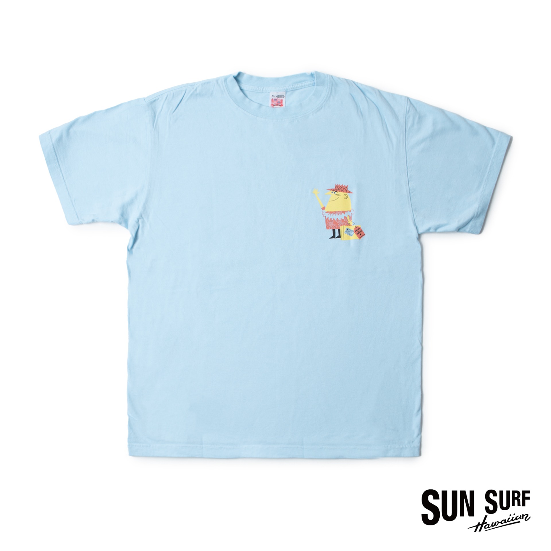 S/S T-SHIRT  &quot;SAILING TO PARADISE&quot;  BY RYOHEI YANAGIHARA with MOOKIE (Blue)