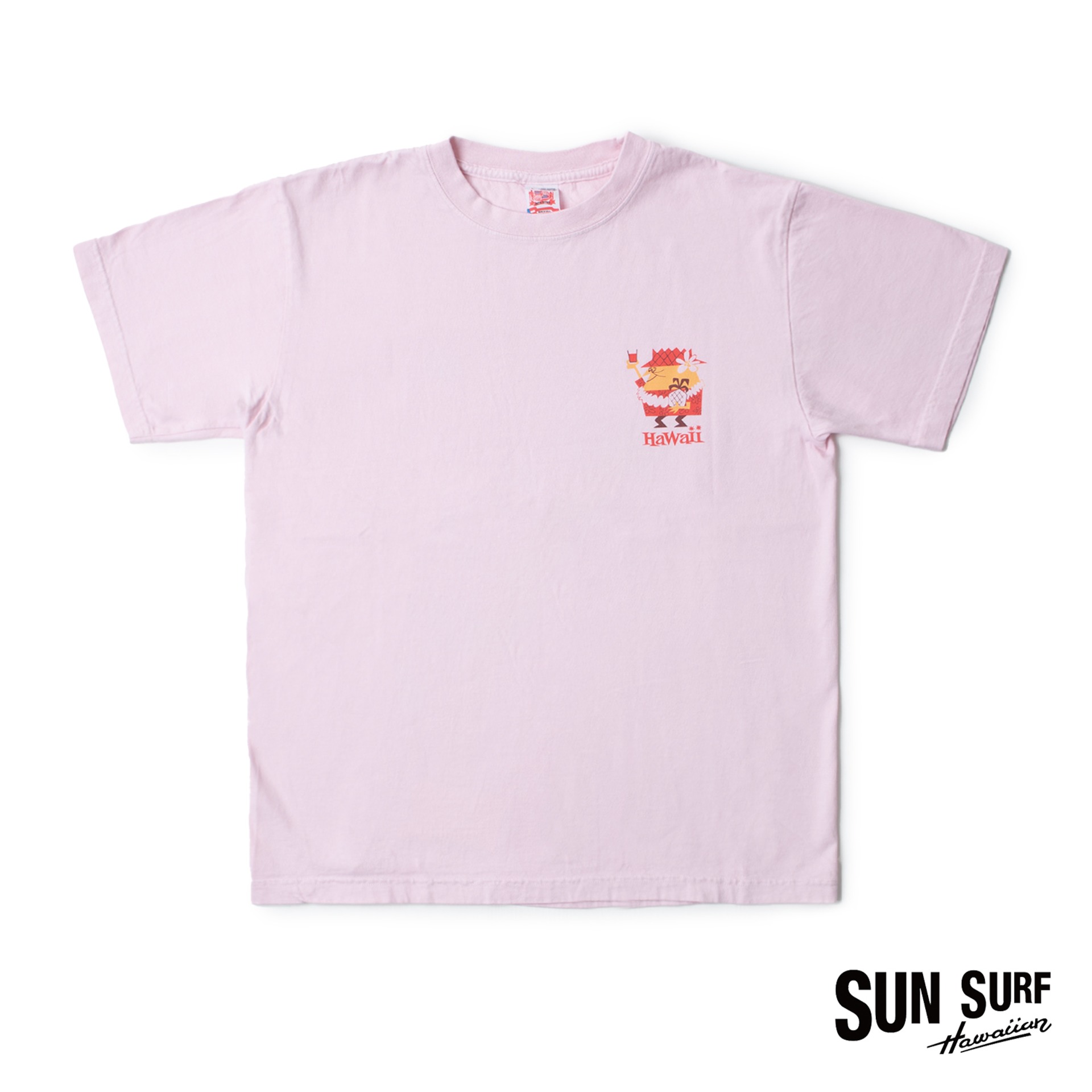 S/S T-SHIRT  &quot;HAWAII MAP&quot;  BY RYOHEI YANAGIHARA with MOOKIE (Pink)
