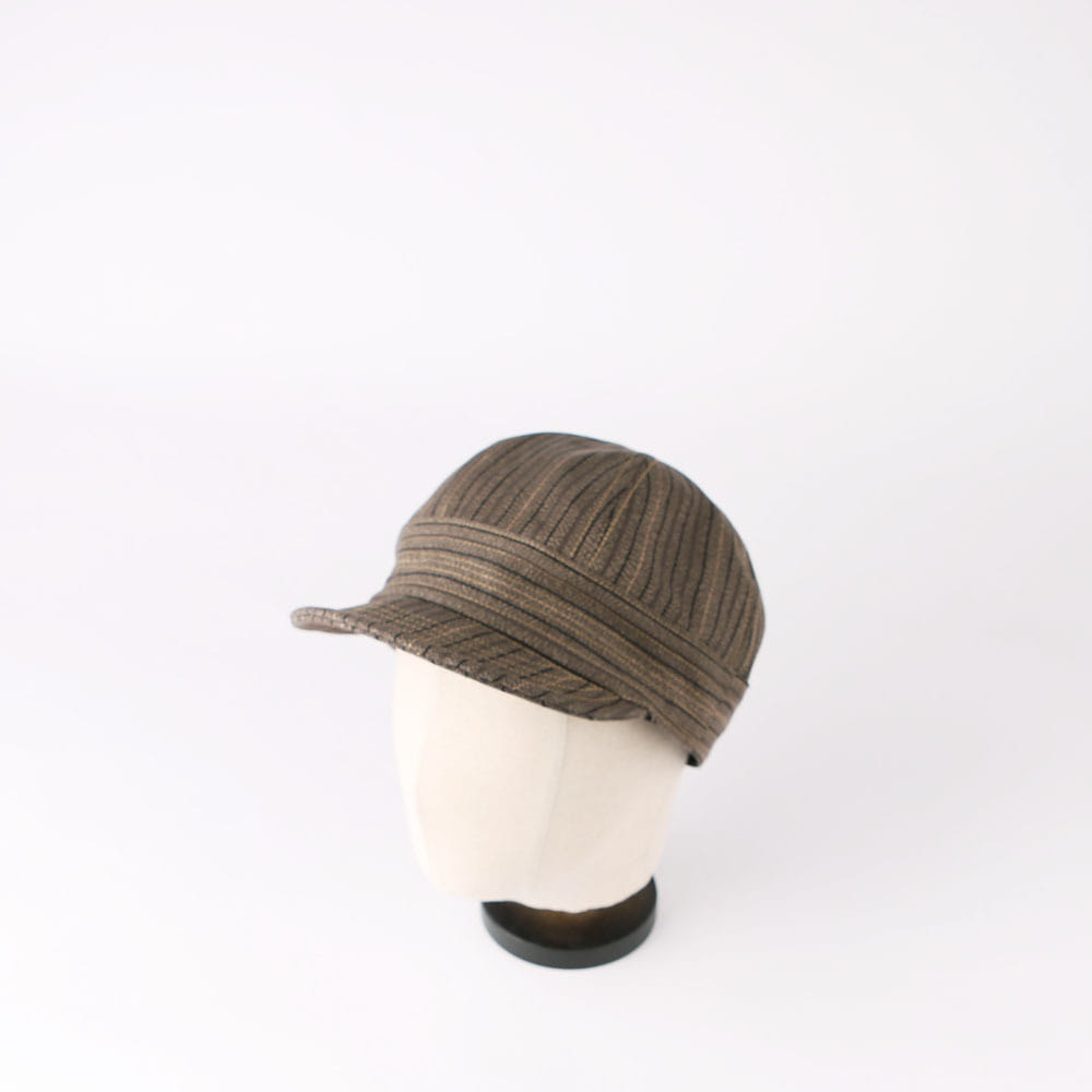 [Union Special Overalls]Work Cap&quot;GUTHRIE&quot;(Grained Brown Stripe)