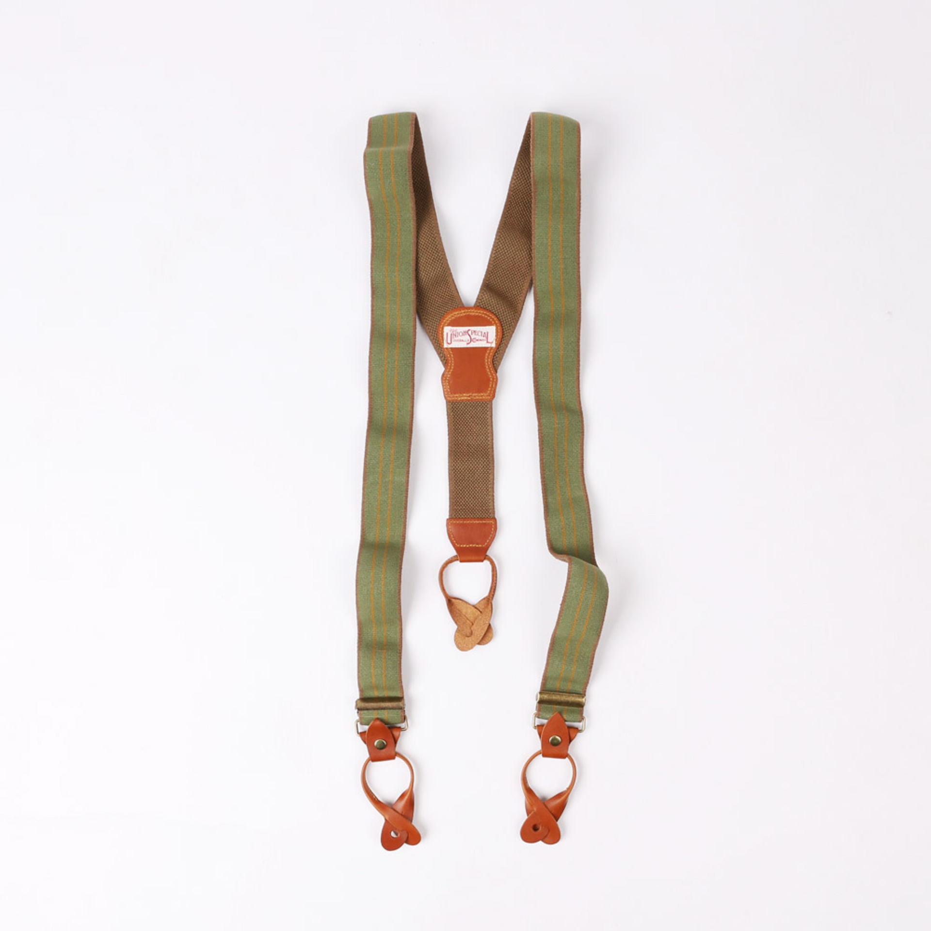 [UNION SPECIAL OVERALLS]Suspender&quot;HEAVY STRONG SUSPENDERS&quot;(EVERGREEN X BROWN X MUSTARD)
