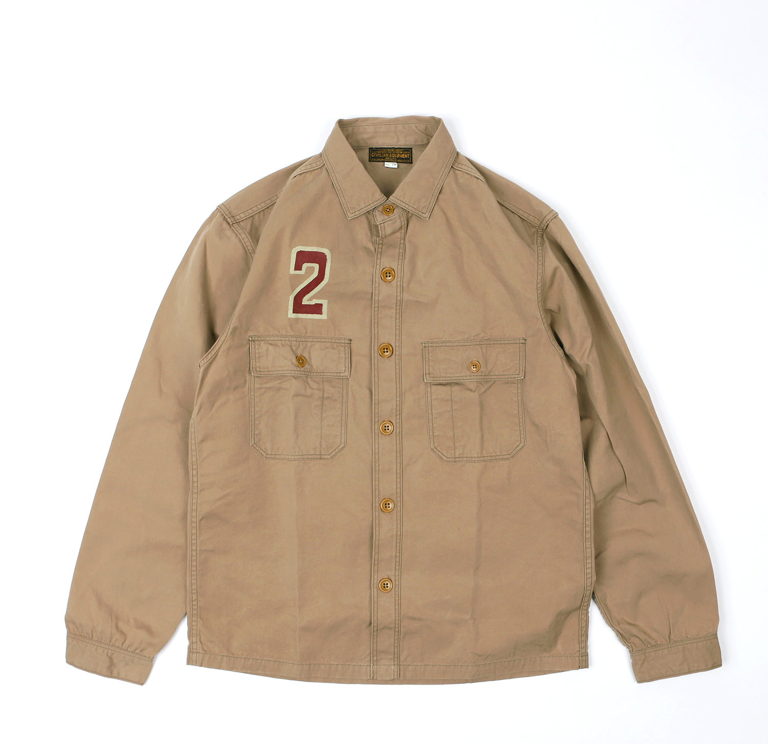 [Union Special Overalls]ARMY UTILITY SHIRT&quot;2WHEELS SQUAD&quot;(Sand Beige)