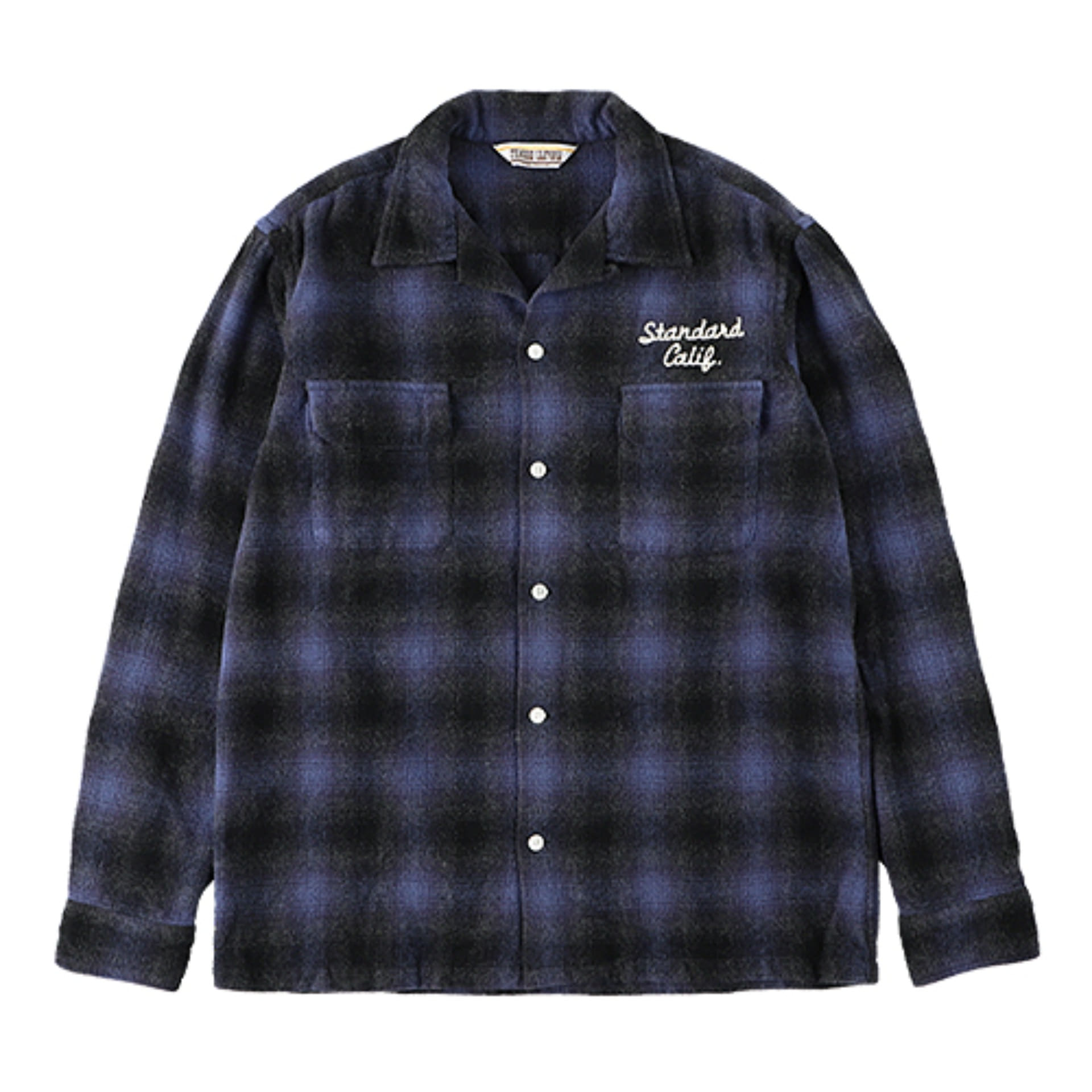 SD Ombre Check Wool Shirt (Blue)