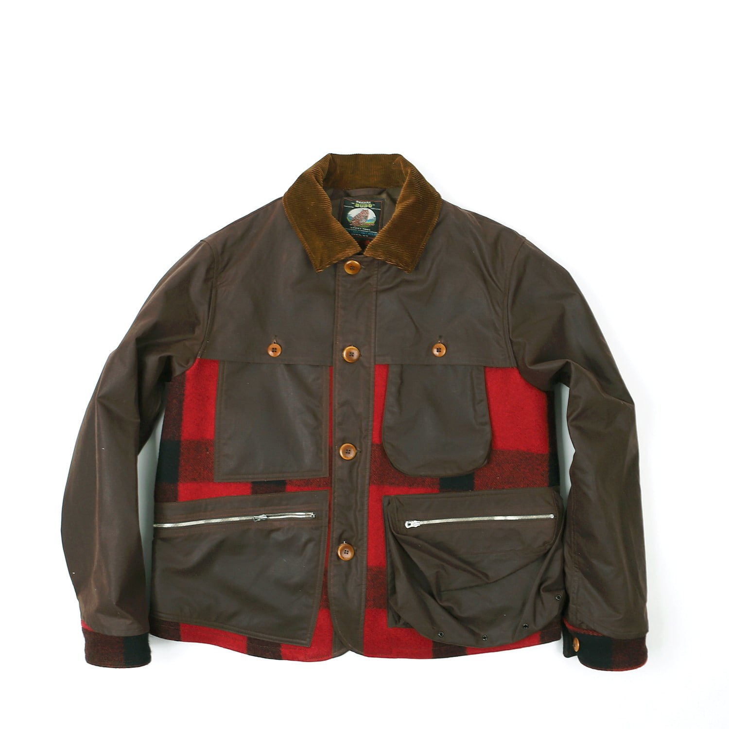 [Great Lakes GMT. MFG. Co.]OUTDOOR STYLE HUNTING STYLE&quot;UTICA&quot; COAT(Red &amp; Black Plaid×Red Brown)
