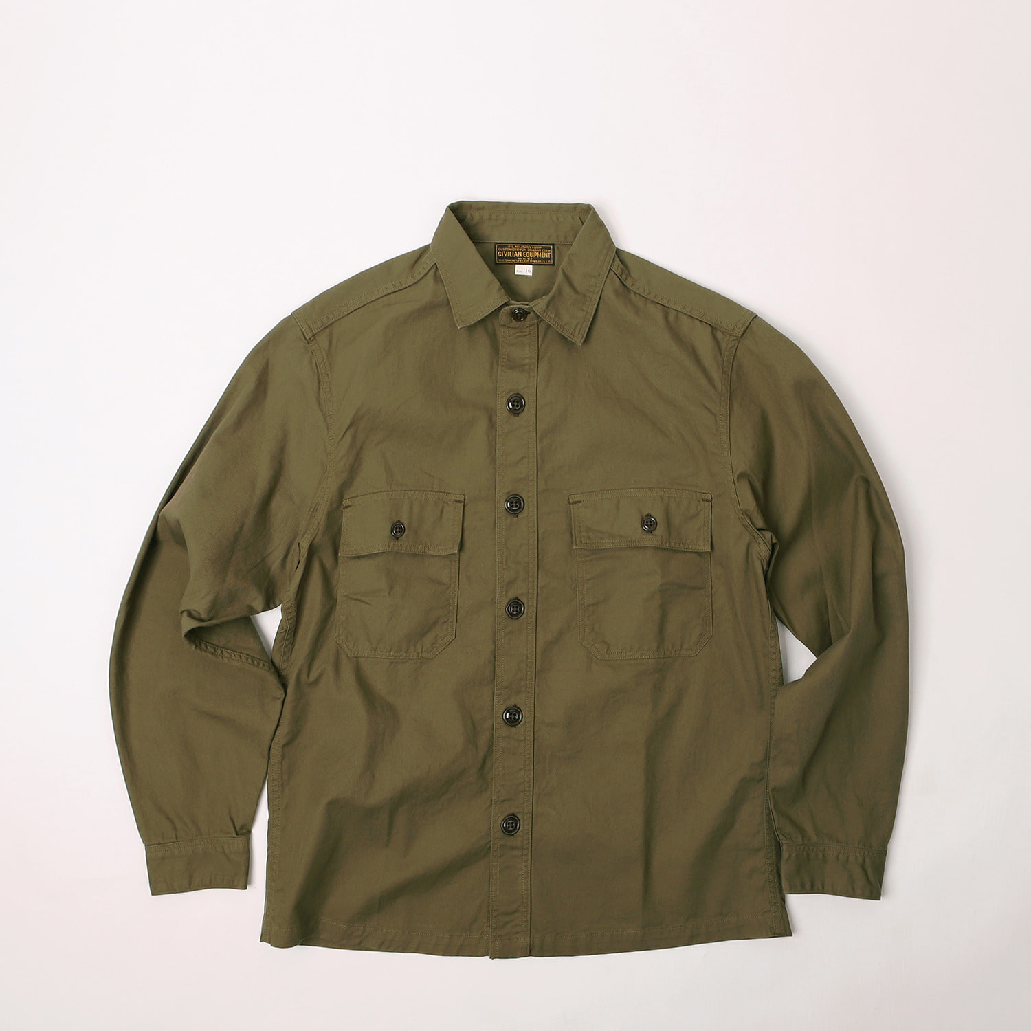[UNION SPECIAL OVERALLS]Civilian Military ShirtMILITARY UTILITY SHIRT(Olive)