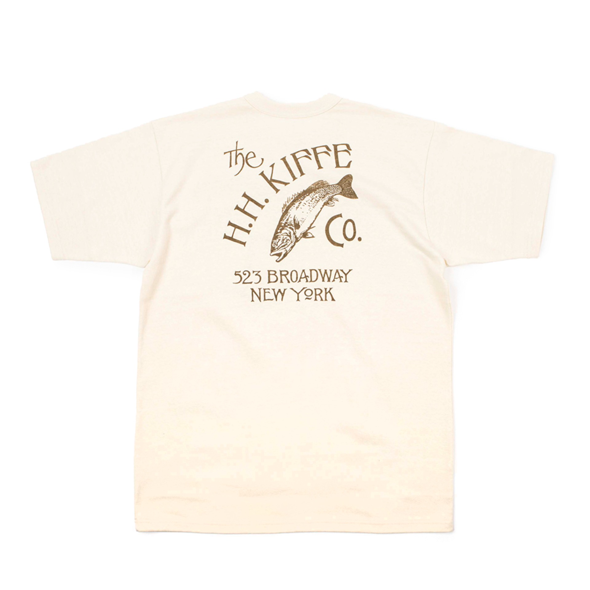 [Power Wear]Set In Sleeve T-shirt &quot;1939 The H.H. KIFFE Co.&quot;(Straw Cream)