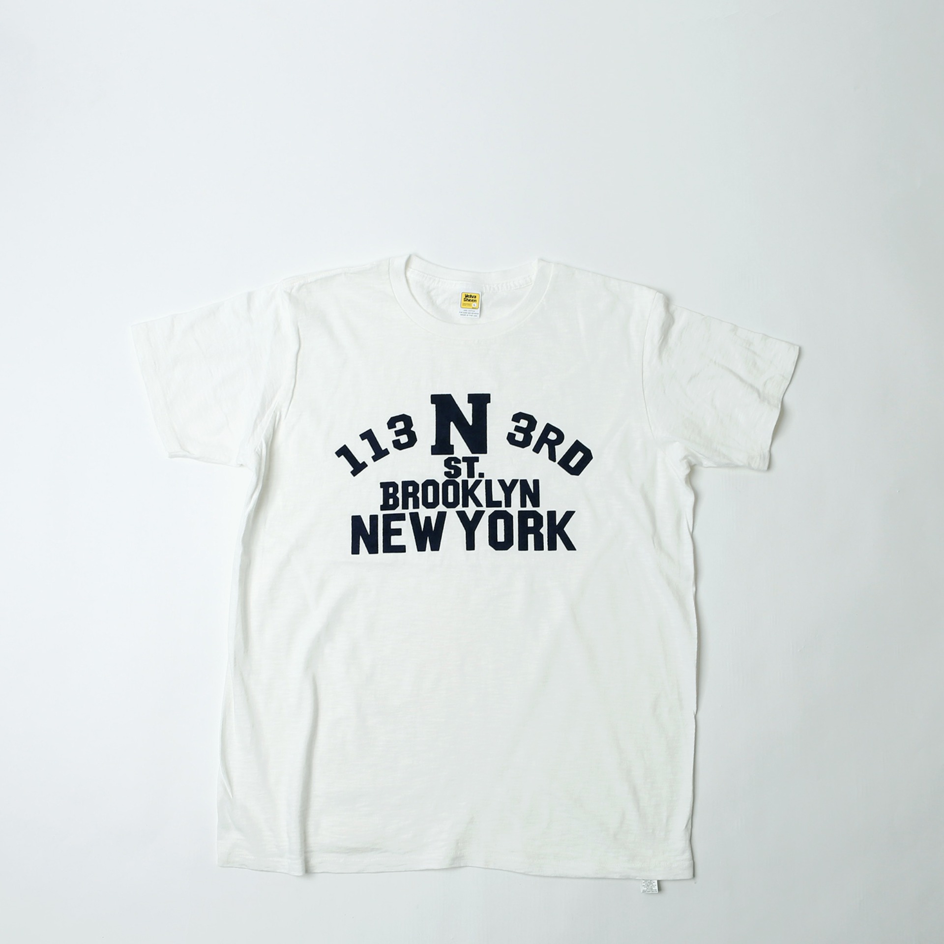 Loopwheel BROOKLYN N.Y Short Sleeve T-Shirts (White)