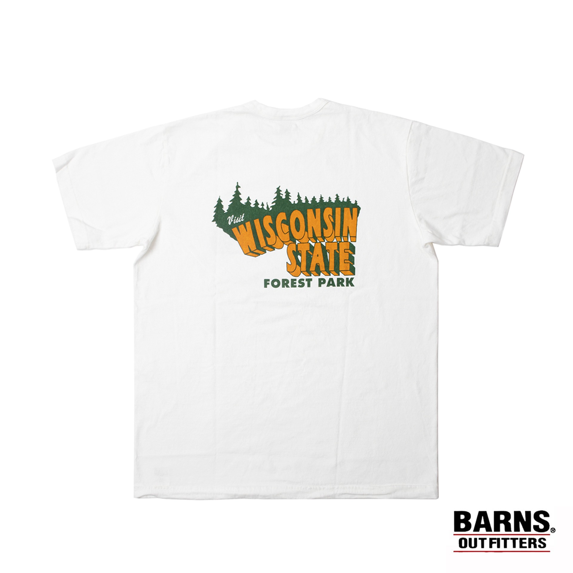 VINTAGE LIKE SS PT-T SHIRT WISCONSIN STATE (White)