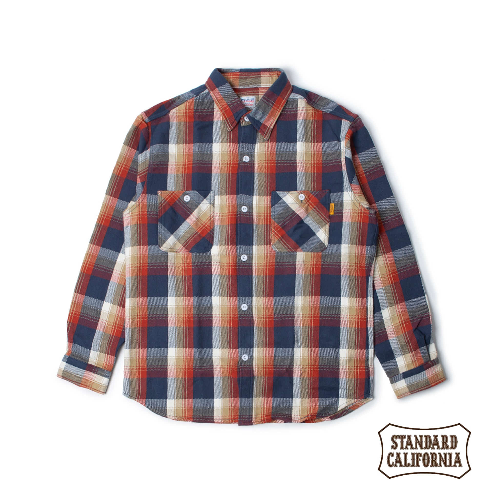 23AW SD HEAVY FLANNEL CHECK SHIRT (Navy/Red)