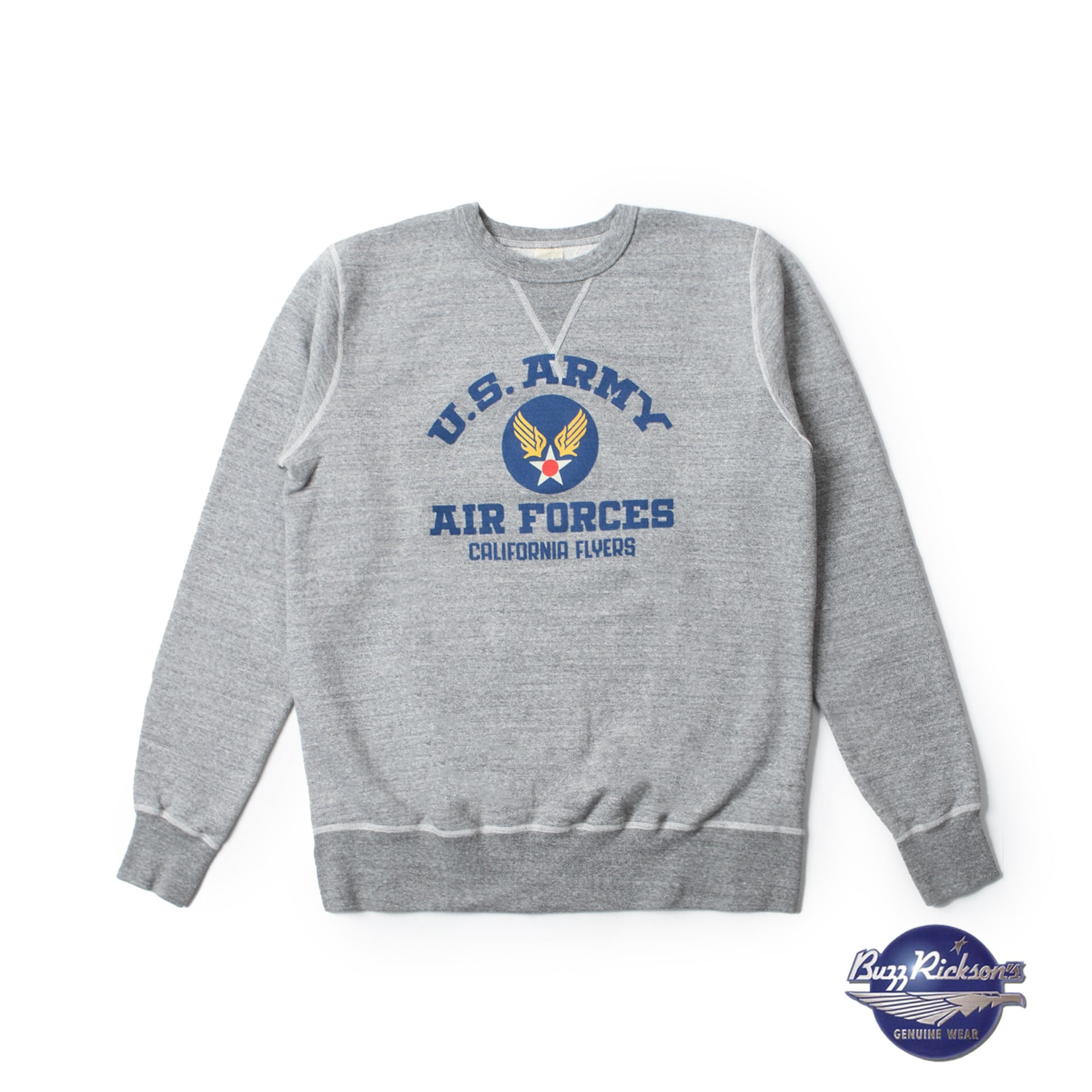 SET-IN CREW SWEAT  &quot;U.S.ARMY AIR FORCES&quot; (Grey)