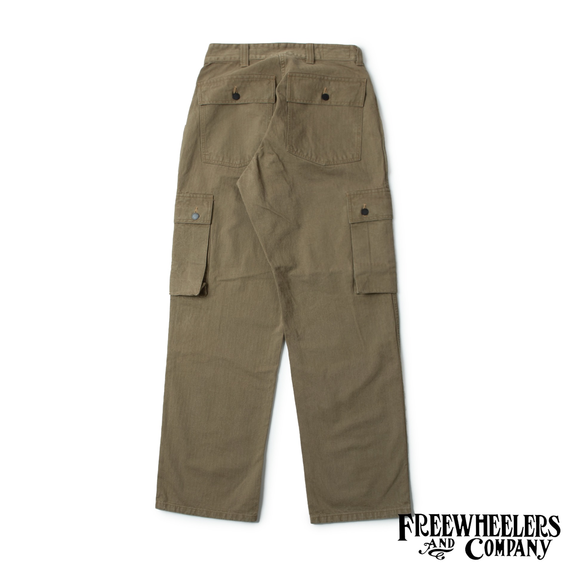  [UNION SPECIAL OVERALLS]   Military Trousers  “COMBAT UTILITY TROUSERS”  (Yarn Dyed Khaki)  (5/3 Open)